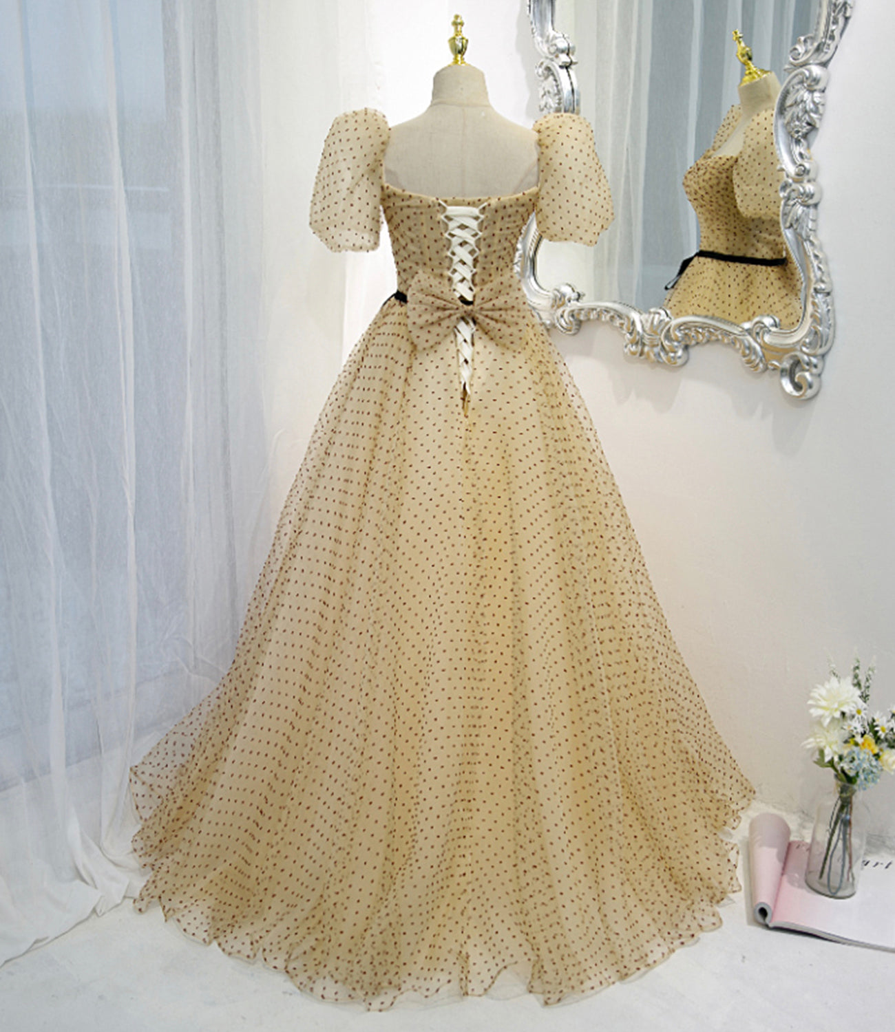 Schönes Tüll langes A-Linie Ballkleid Abendkleid 8821