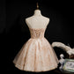 Cute tulle sequins short prom dress homecoming dress  8893