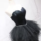 Unique tulle high low prom dress A line evening dress  8578