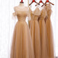 Hochwertiges A-Linie Tüll langes Ballkleid Brautjungfernkleid 8370