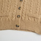 V-neck eight strand knitted sweater sweater coat  7739