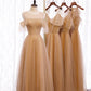 Hochwertiges A-Linie Tüll langes Ballkleid Brautjungfernkleid 8370