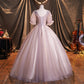 Cute tulle lace long ball gown dress formal dress  8914