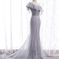 Robe de soirée longue à paillettes style sirène 8440