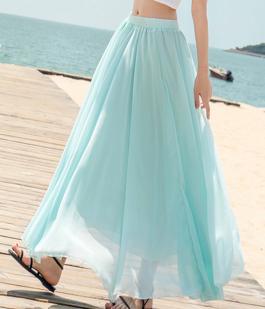 Stylish A line chiffon skirt women's skirt  3509