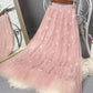 Cute applique tulle skirt  3512