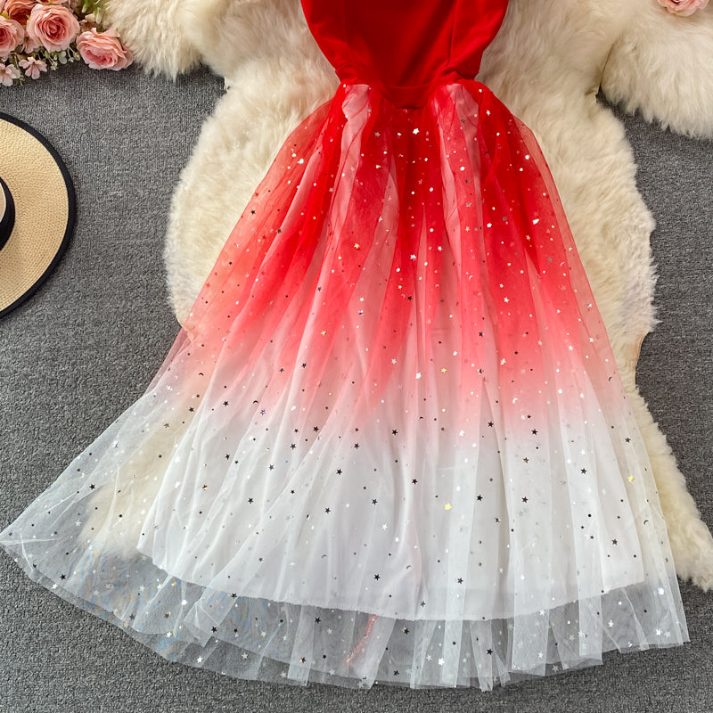 Cute A line tulle short dress fashion dress  450
