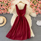 Schönes Kordsamt A-Linienkleid Modekleid 434