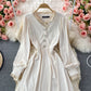 Cute A line long sleeve dress fashion dress  446