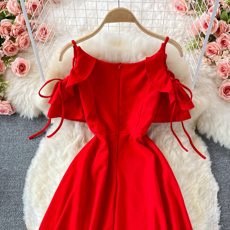 Cute A line short dress fashion dress  451