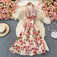 Süßes Blumenkleid in kurzer A-Linie Modekleid 449