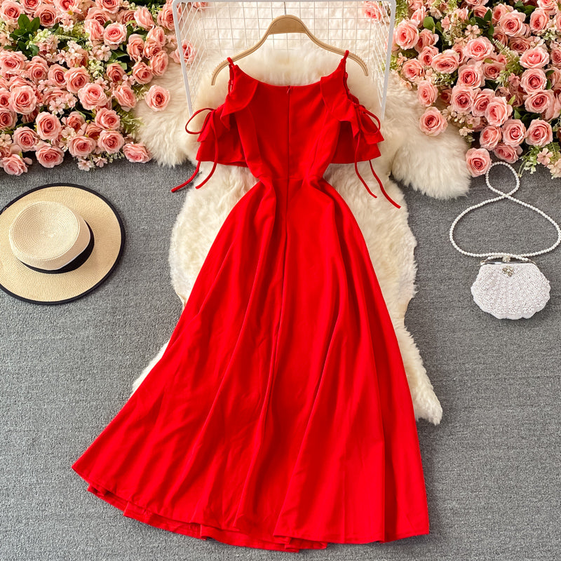 Cute A line short dress fashion dress  451