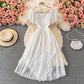 Weiß A-Linie unregelmäßiges Kleid Modekleid 445