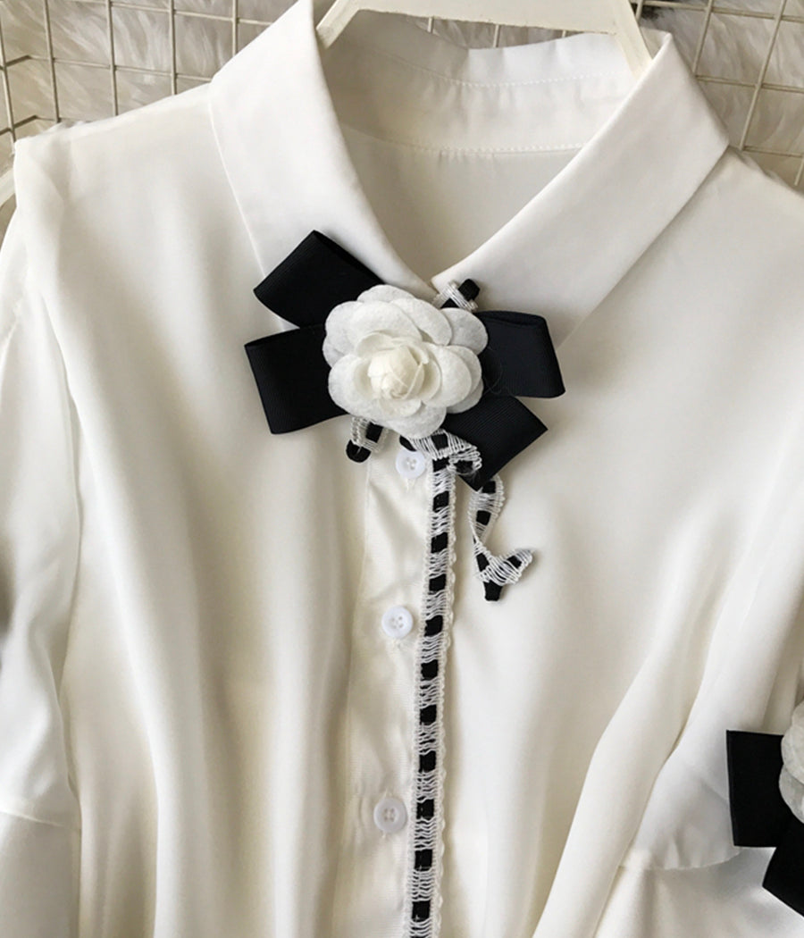 Einzigartiges, schulterfreies, langärmliges Chiffon-Oberteil mit großen, ausgestellten Ärmeln 389