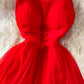 Cute tulle A line dress fashion dress  416