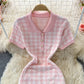 Süßes Hahnentritt-Strickkleid 397