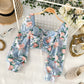 Stylish long-sleeved floral top  314