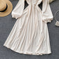 Cute A line long sleeve dress fashion dress  429