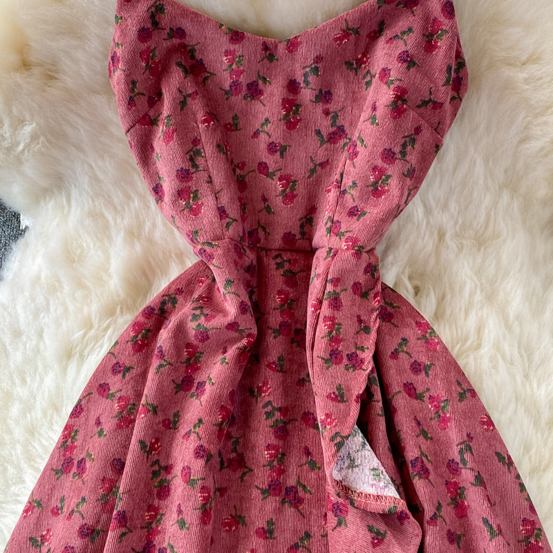 Nettes A-Linie Flora kurzes Kleid Modekleid 402