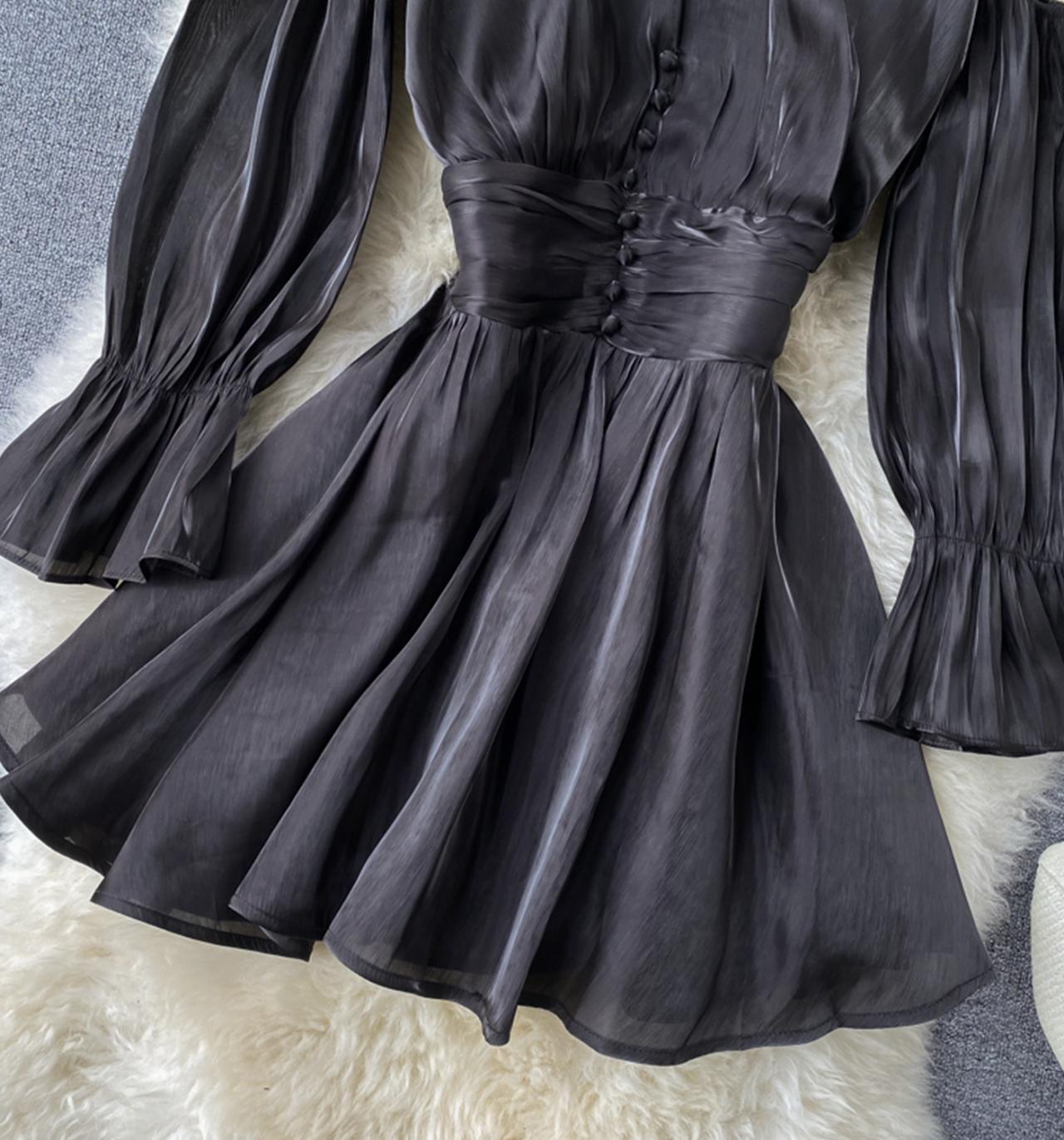 Cute long sleeve short dress fashion dress  648