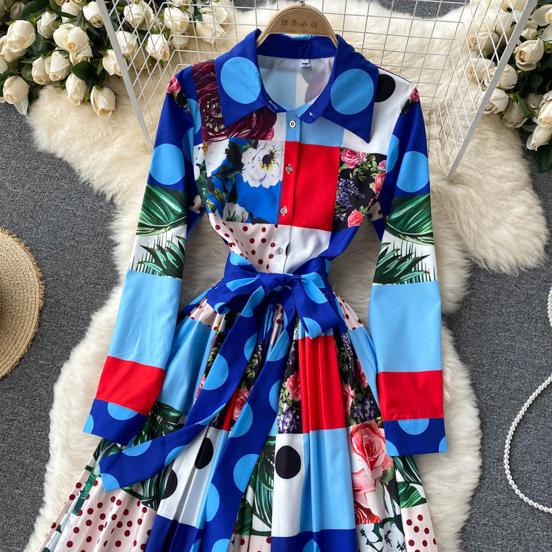 Stylish A line long sleeve dress fashion dress  464