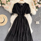 Simple v neck short dress fashion dress  664