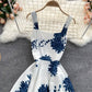 Cute A line floral dress fashion dress  559