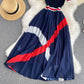 Robe mignonne à col rond et coupe trapèze 514