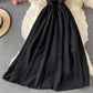 Black lace A line dress fashion dress  506