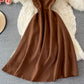 Lovely A line corduroy dress fashion dress  392