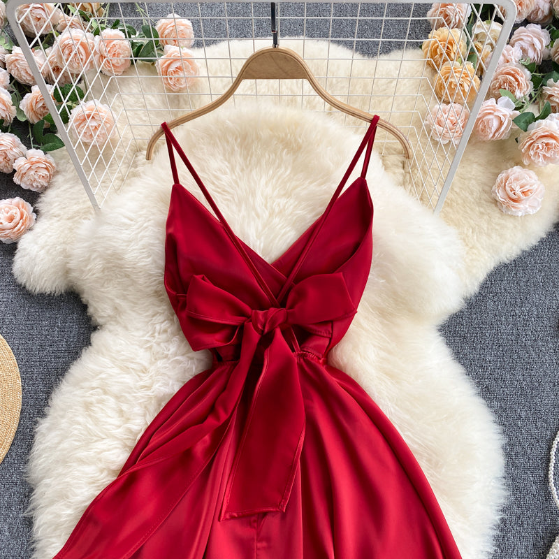 Cute v neck backless dress fashion dress  600