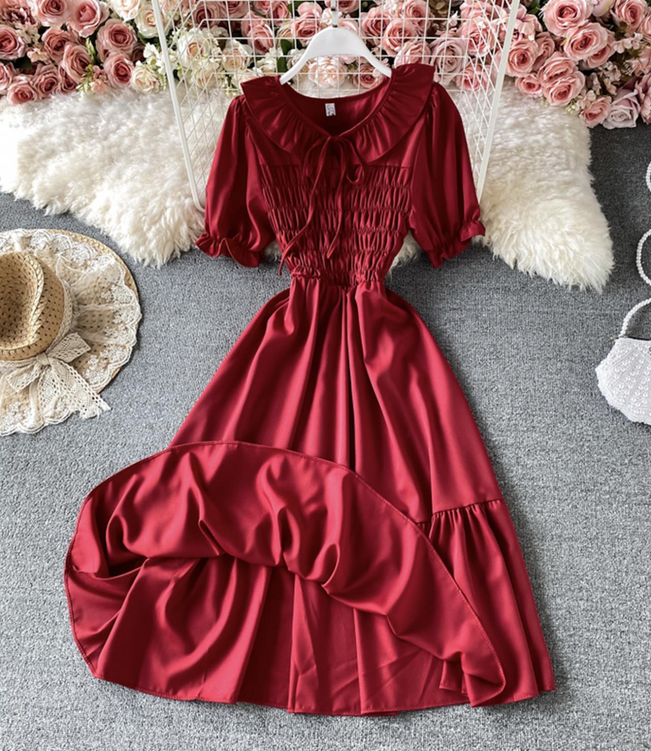 Cute A line short dress fashion dress  688