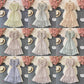 Sweet A line floral short dress fashion dress  565