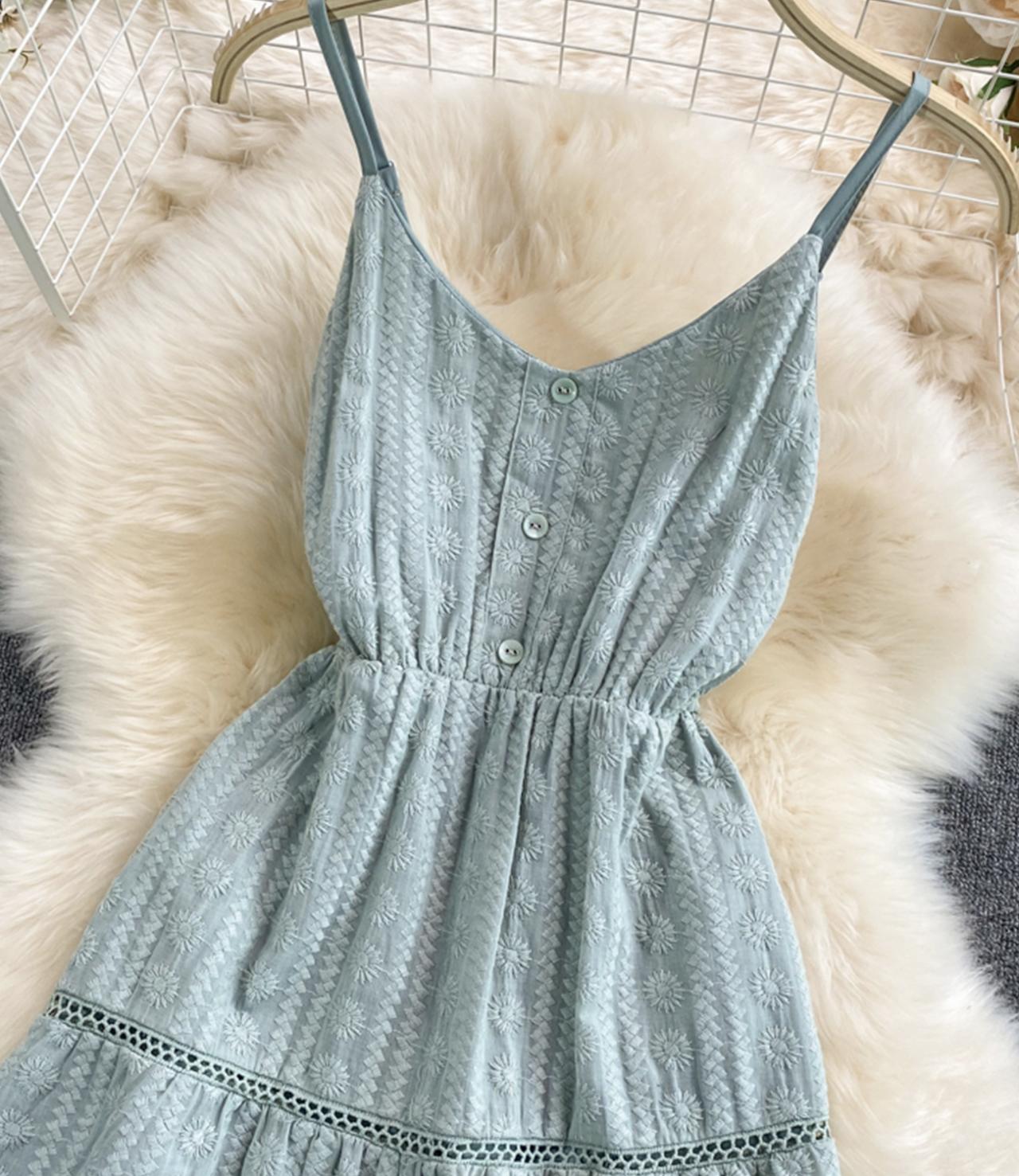 Cute v neck short dress fashion dress  654