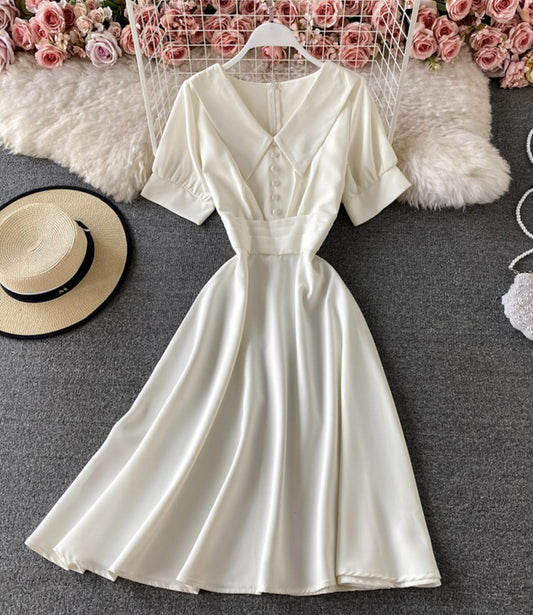 Cute A line short dress fashion dress  690