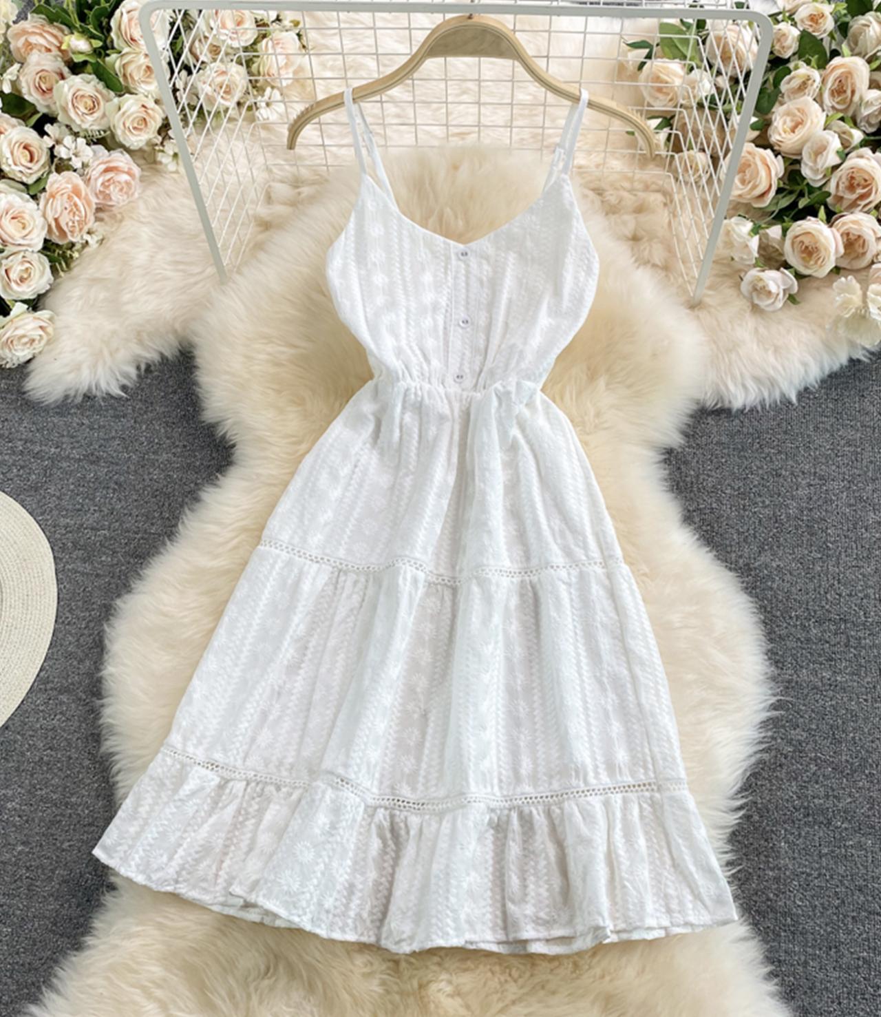 Cute v neck short dress fashion dress  654