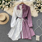 Stylish contrast A line dress  561
