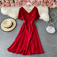 Cute v neck short dress fashion dress  589