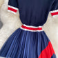 Robe mignonne à col rond et coupe trapèze 514