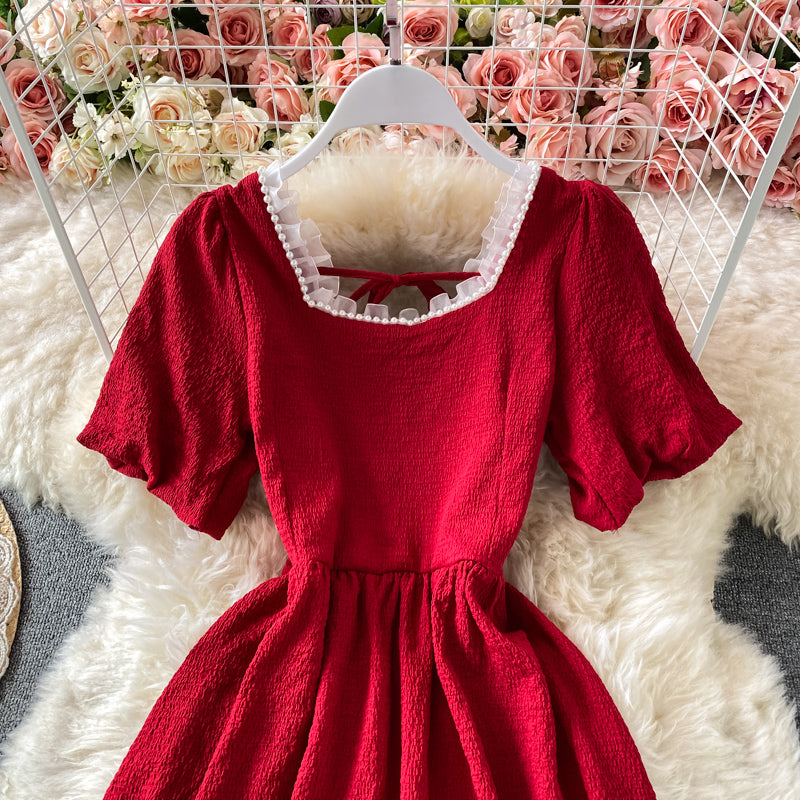 Cute A line short dress fashion dress  641