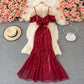 Cute sequins off shoulder dress fashion dress  469