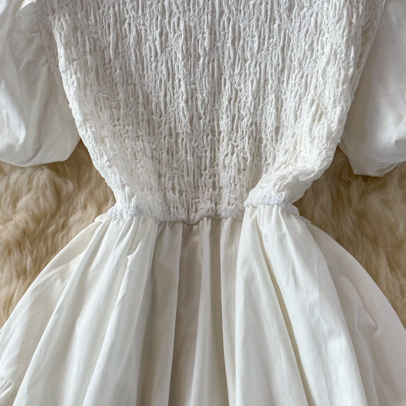 Robe trapèze à col rond et jolie robe tendance 522
