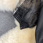 Robe courte trapèze en dentelle noire à la mode 529