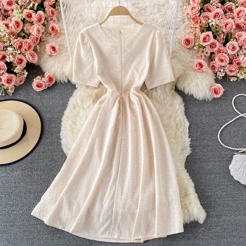 Cute bow short A line dress fashion dress  533