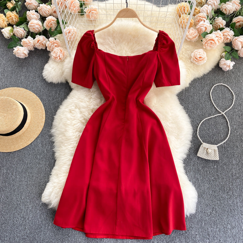 Cute A line short dress fashion dress  613