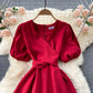 Simple v neck short dress fashion dress  512