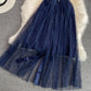 Blaues kurzes Kleid in A-Linie Modekleid 508