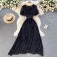 Robe courte en mousseline de soie simple et tendance 554
