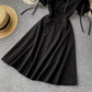 Black A line short dress fashion dress  650