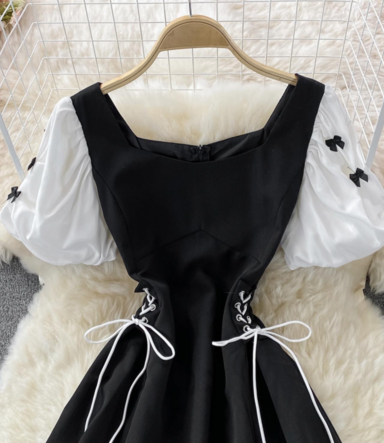 Cute A line short dress fashion dress  519